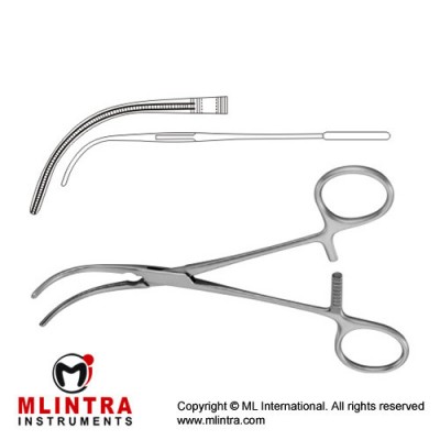 De Bakey Atrauma Peripheral Vascular Clamp Stainless Steel, 16 cm - 6 1/4"
